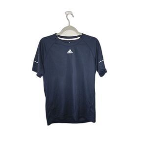 Adidas Men's Navy Blue Running Short Sleeve Shirt Size Medium.